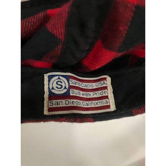 San Diego Zoo Vintage Plaid Youth Snapback Hat, Black/Red, One Size - Picture 3 of 3